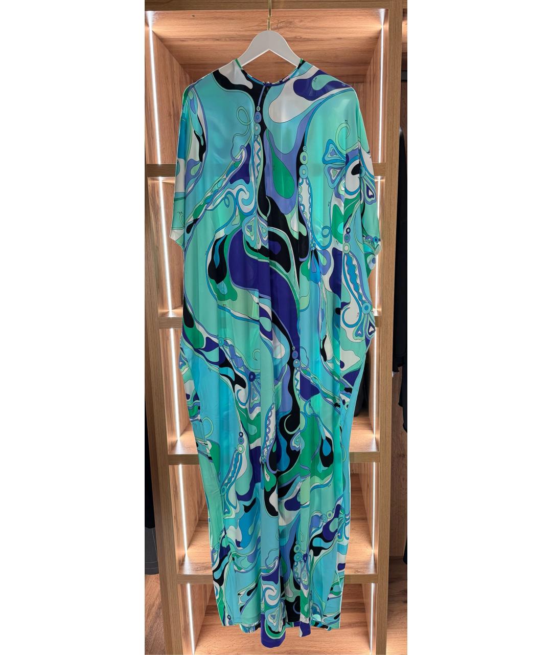 EMILIO PUCCI Бирюзовая вискозная туника, фото 7