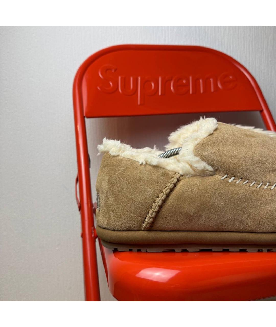 UGG AUSTRALIA Бежевые замшевые низкие ботинки, фото 3