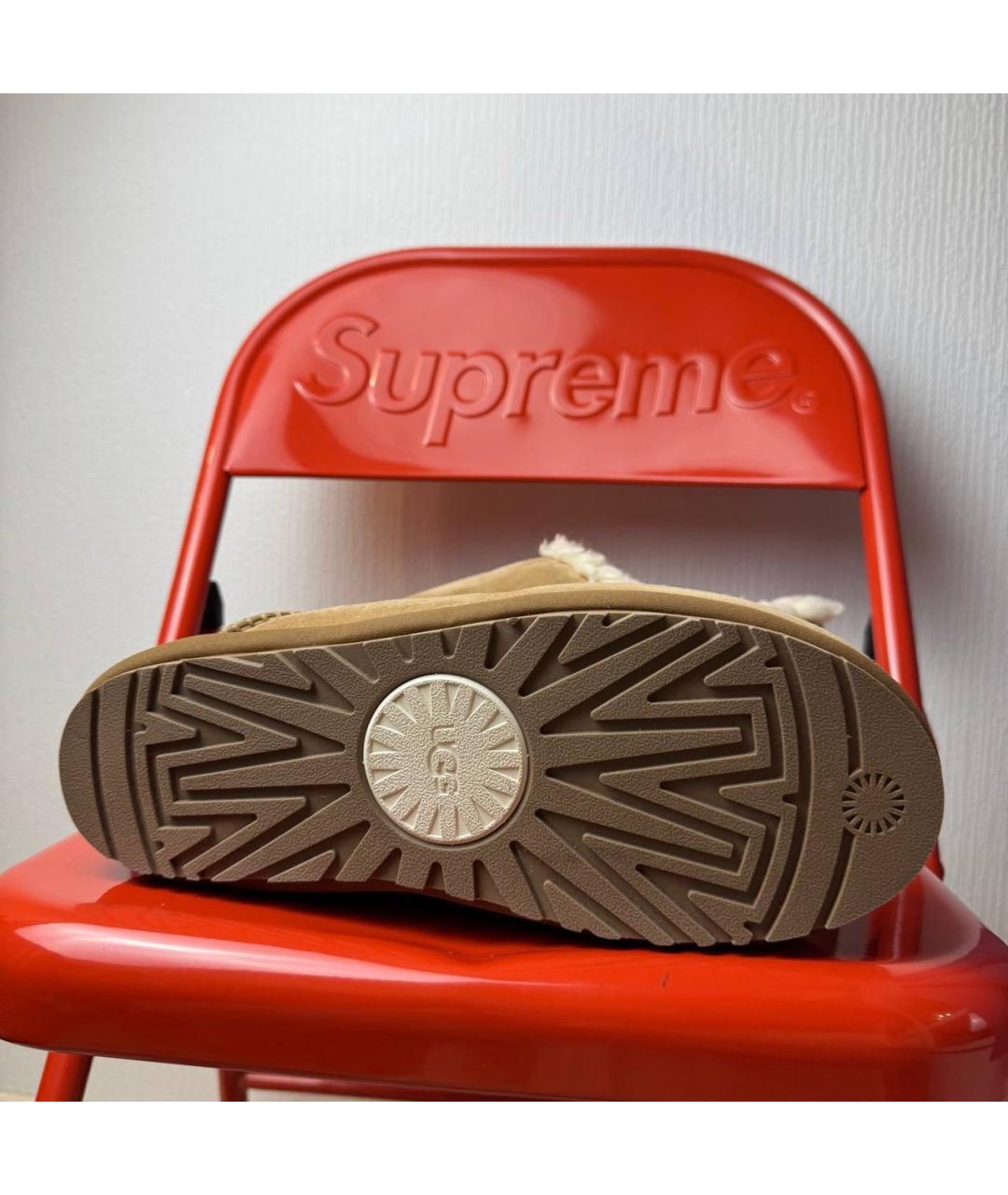 UGG AUSTRALIA Бежевые замшевые низкие ботинки, фото 5