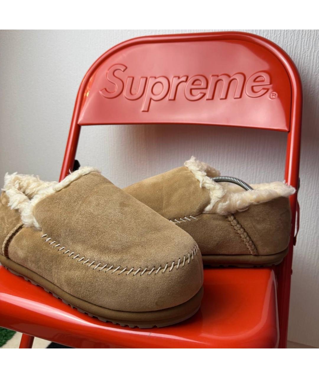 UGG AUSTRALIA Бежевые замшевые низкие ботинки, фото 2