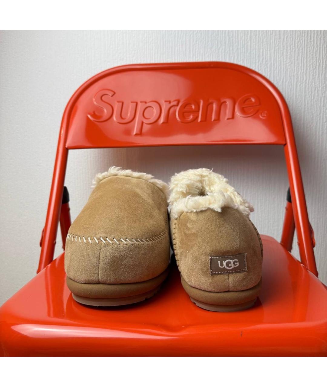 UGG AUSTRALIA Бежевые замшевые низкие ботинки, фото 4