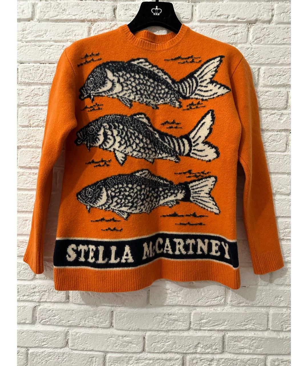 STELLA MCCARTNEY Оранжевый шерстяной джемпер / свитер, фото 7