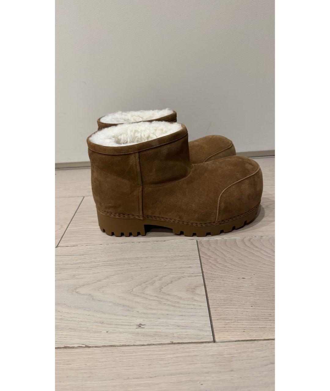BALENCIAGA Коричневые замшевые полусапоги, фото 9