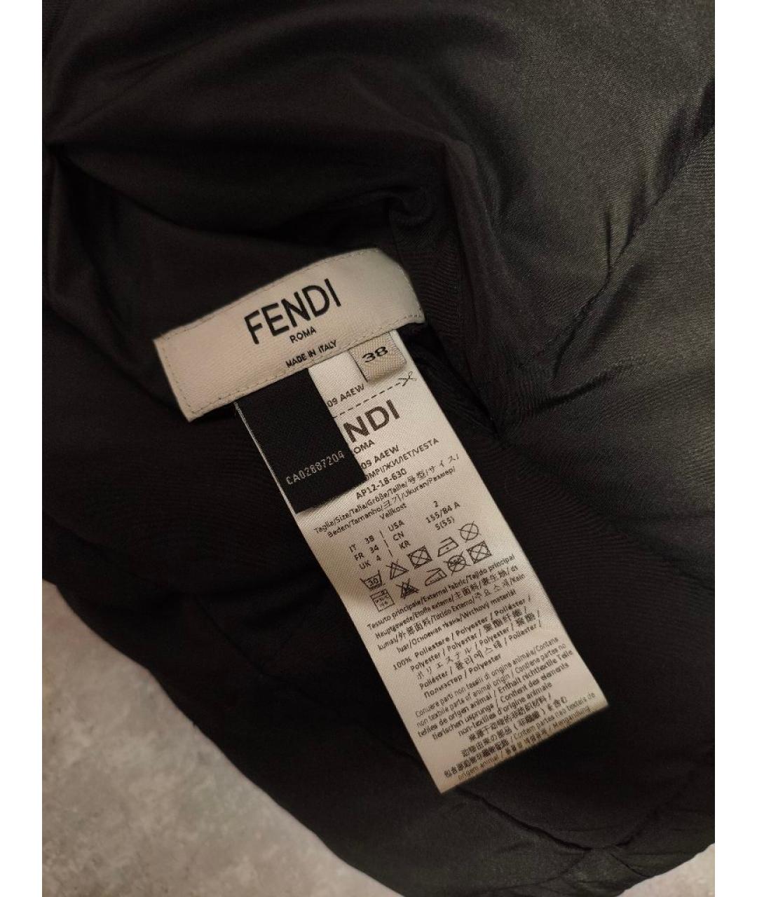 FENDI Коричневый полиэстеровый жилет, фото 3