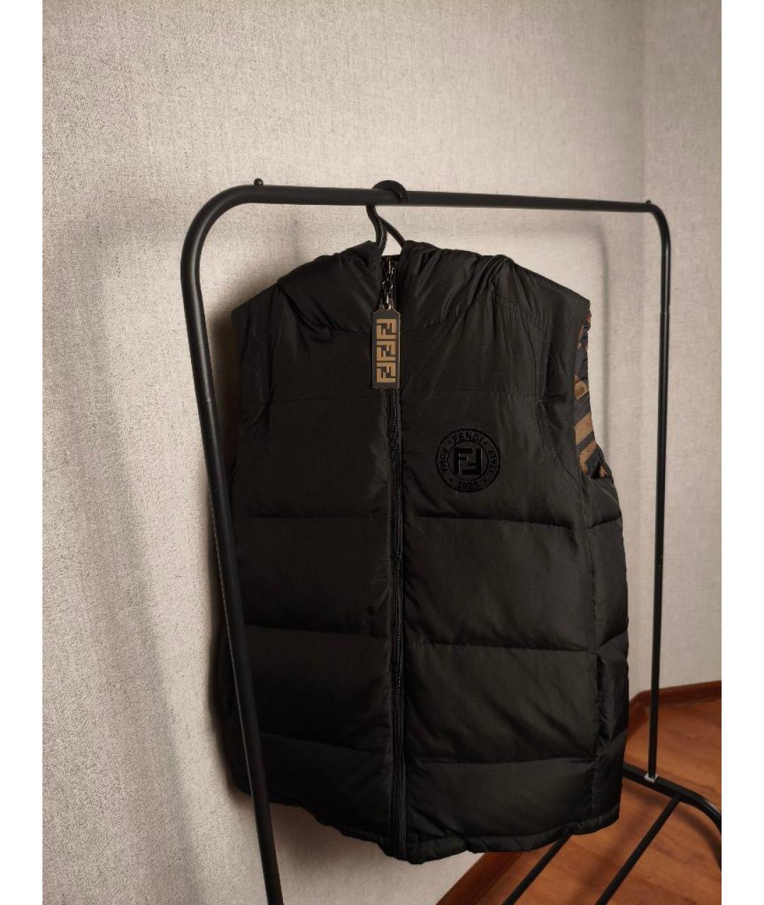 FENDI Коричневый полиэстеровый жилет, фото 2