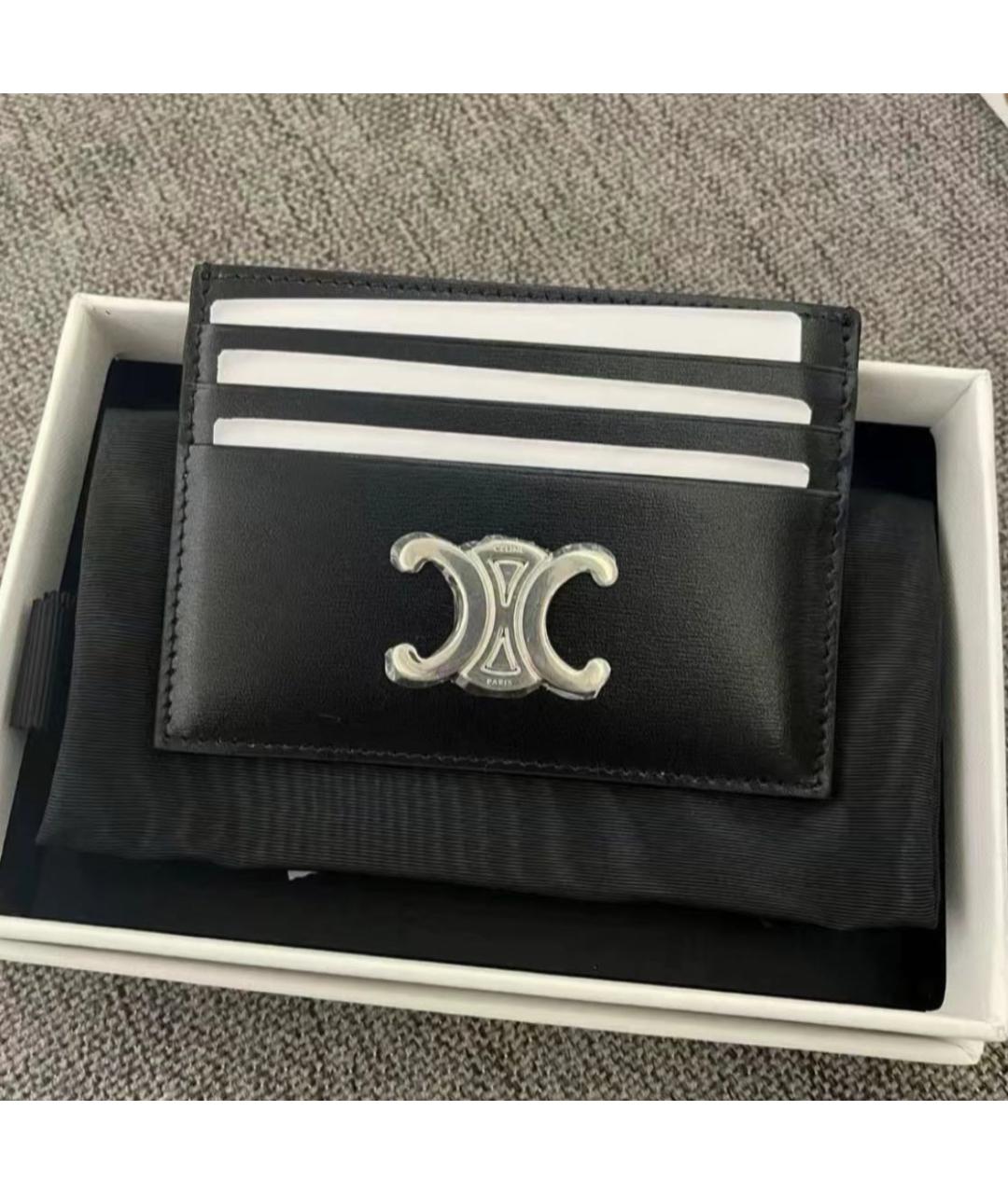 CELINE Черный кожаный кардхолдер, фото 2