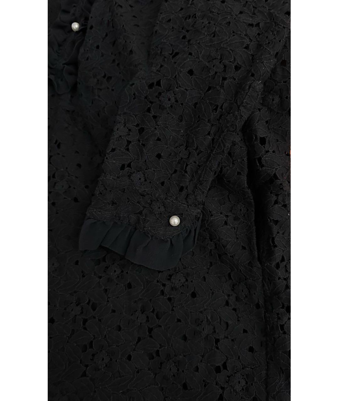 PHILOSOPHY DI LORENZO SERAFINI Черное хлопковое повседневное платье, фото 5