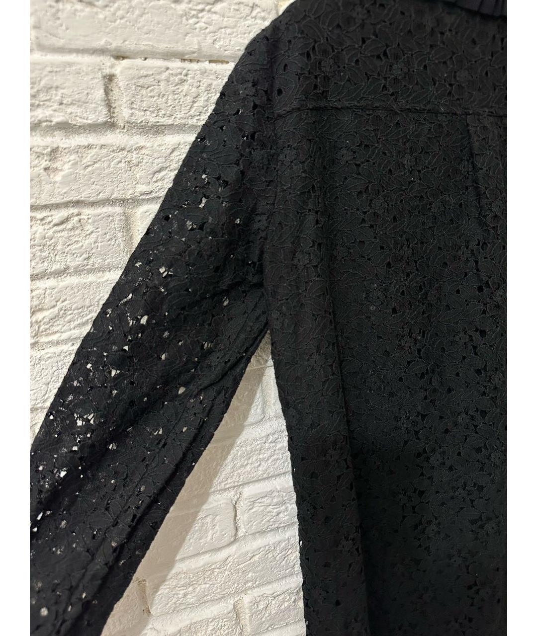 PHILOSOPHY DI LORENZO SERAFINI Черное хлопковое повседневное платье, фото 3