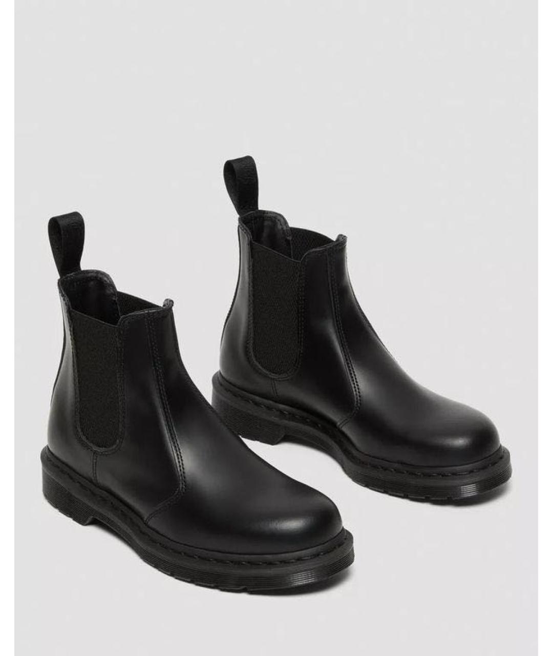 DR. MARTENS Черные кожаные полусапоги, фото 2