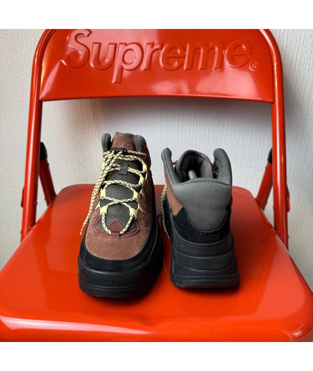 UGG AUSTRALIA Коричневые замшевые низкие ботинки, фото 4