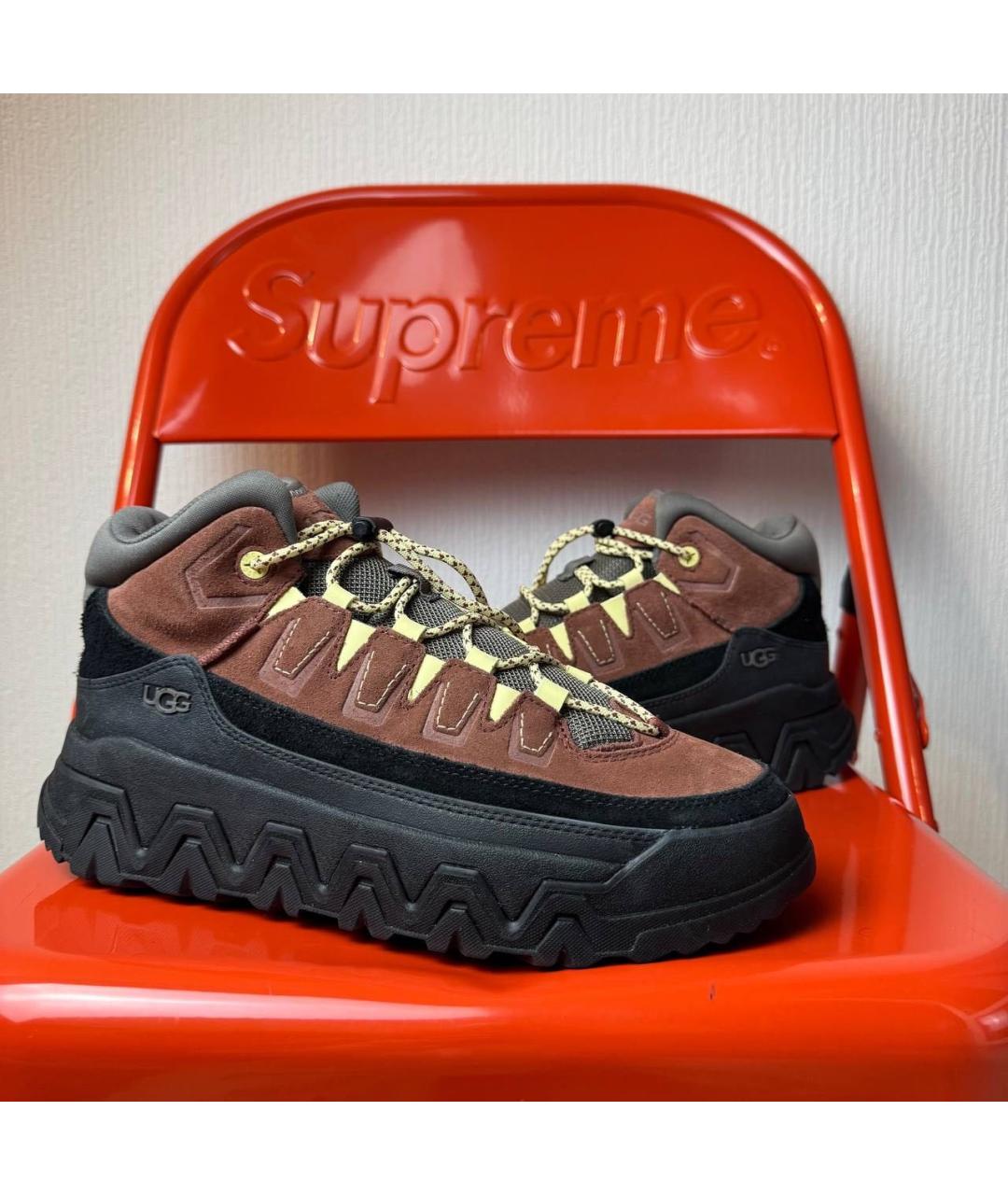 UGG AUSTRALIA Коричневые замшевые низкие ботинки, фото 6