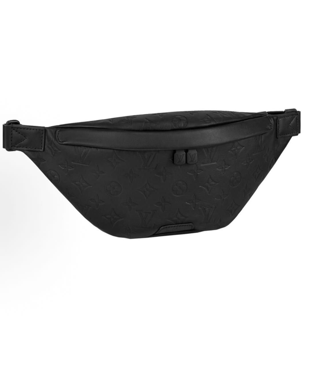 LOUIS VUITTON Черная кожаная поясная сумка, фото 5