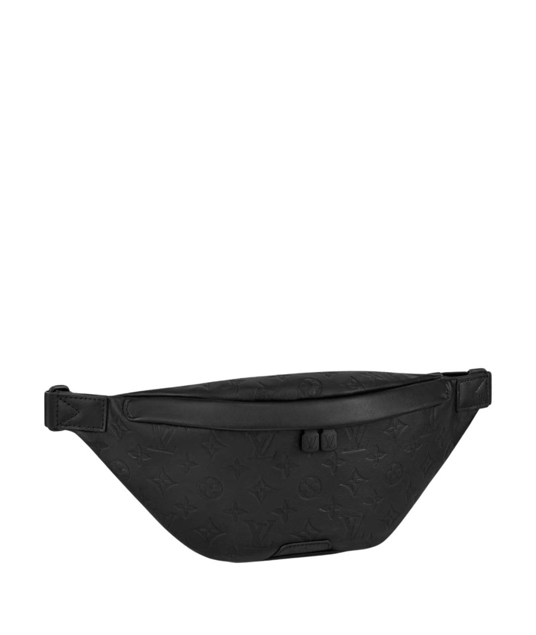 LOUIS VUITTON Черная кожаная поясная сумка, фото 1