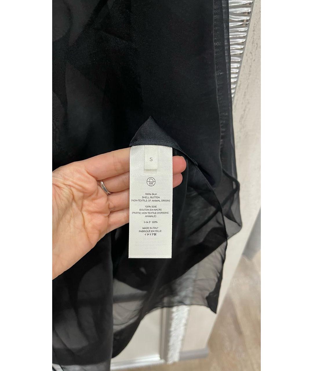 THE ROW Черная шелковая блузы, фото 4