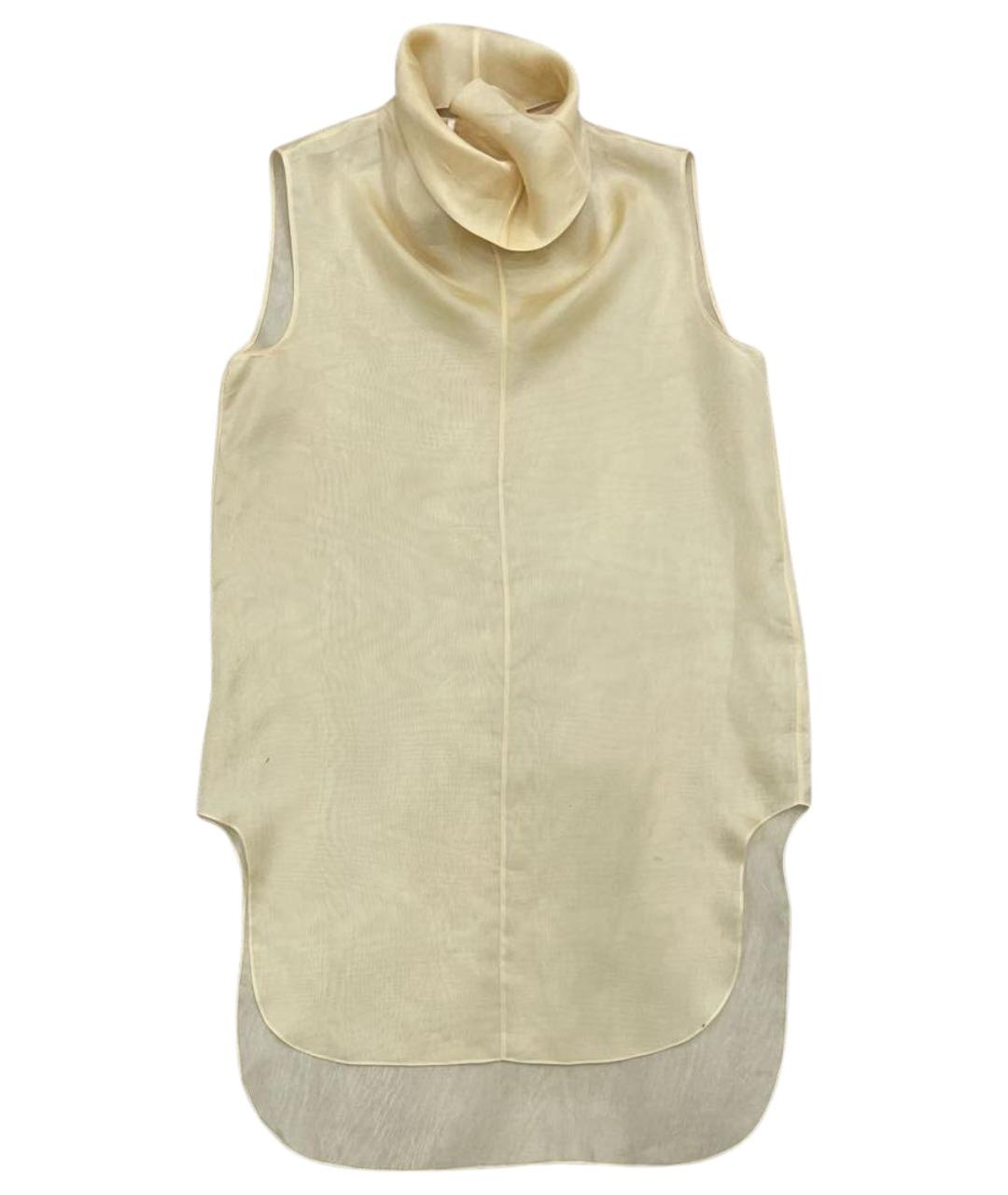 THE ROW Золотая шелковая блузы, фото 1