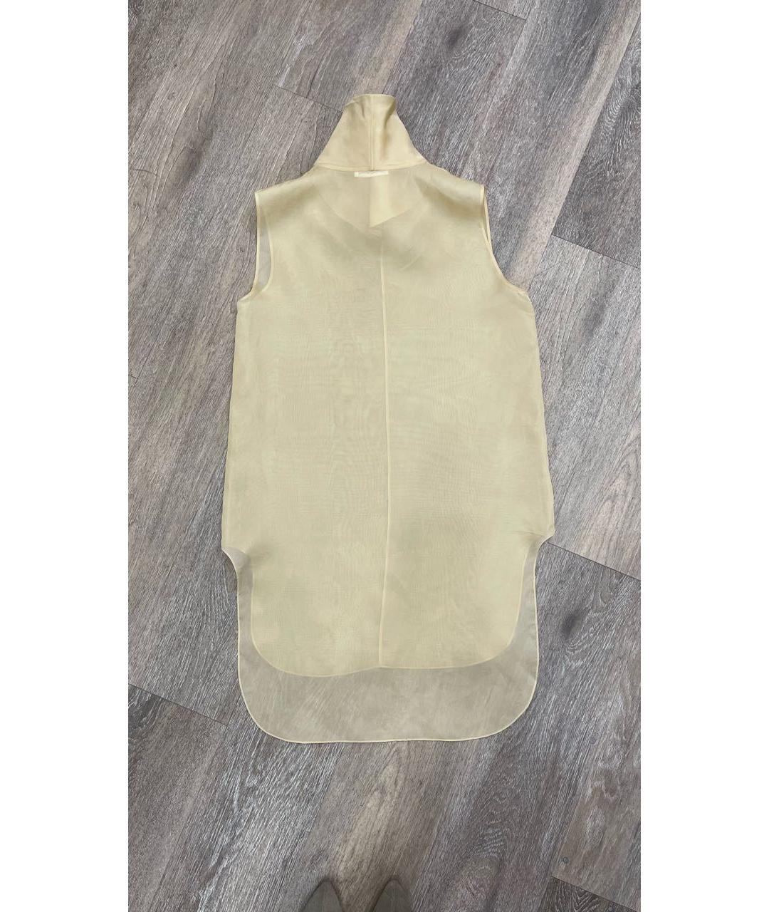 THE ROW Золотая шелковая блузы, фото 2