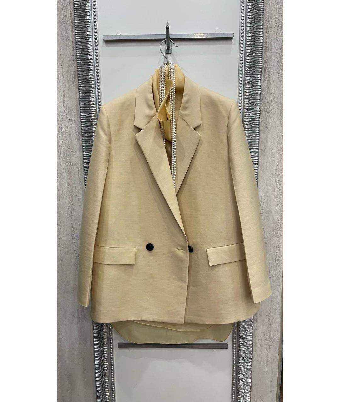 THE ROW Золотая шелковая блузы, фото 5