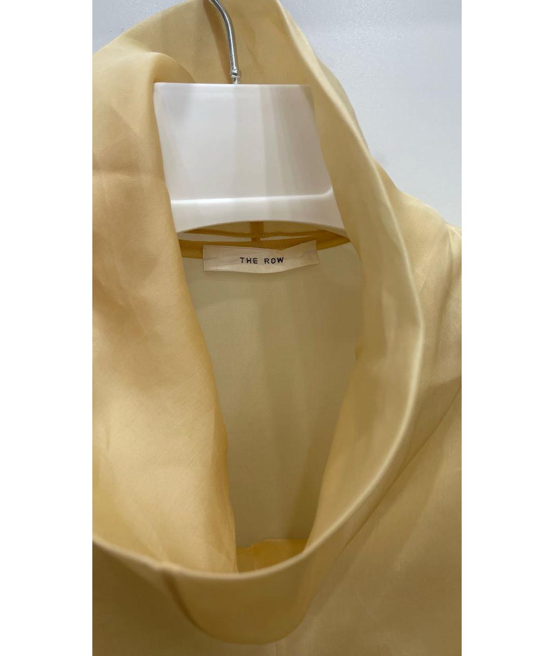 THE ROW Золотая шелковая блузы, фото 3