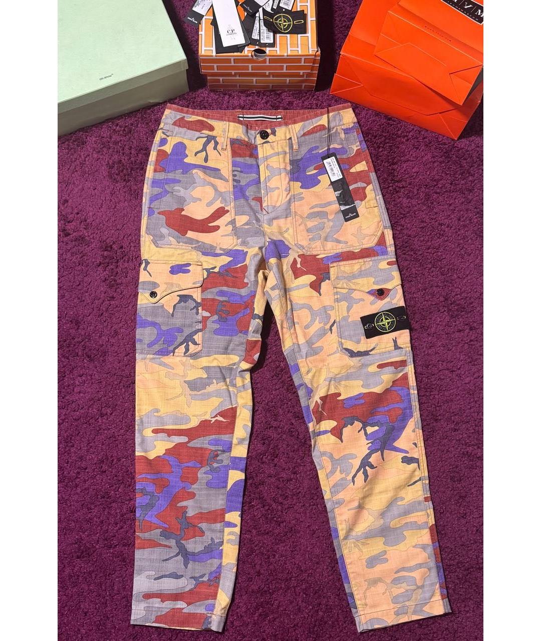 STONE ISLAND Мульти повседневные брюки, фото 4