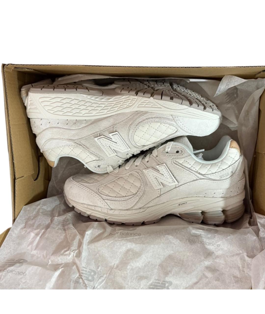 NEW BALANCE Бежевые кожаные кроссовки, фото 4