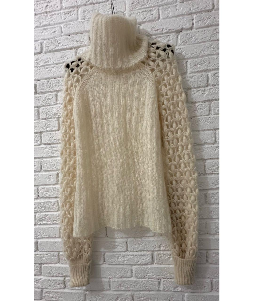 CELINE Бежевый шерстяной джемпер / свитер, фото 5