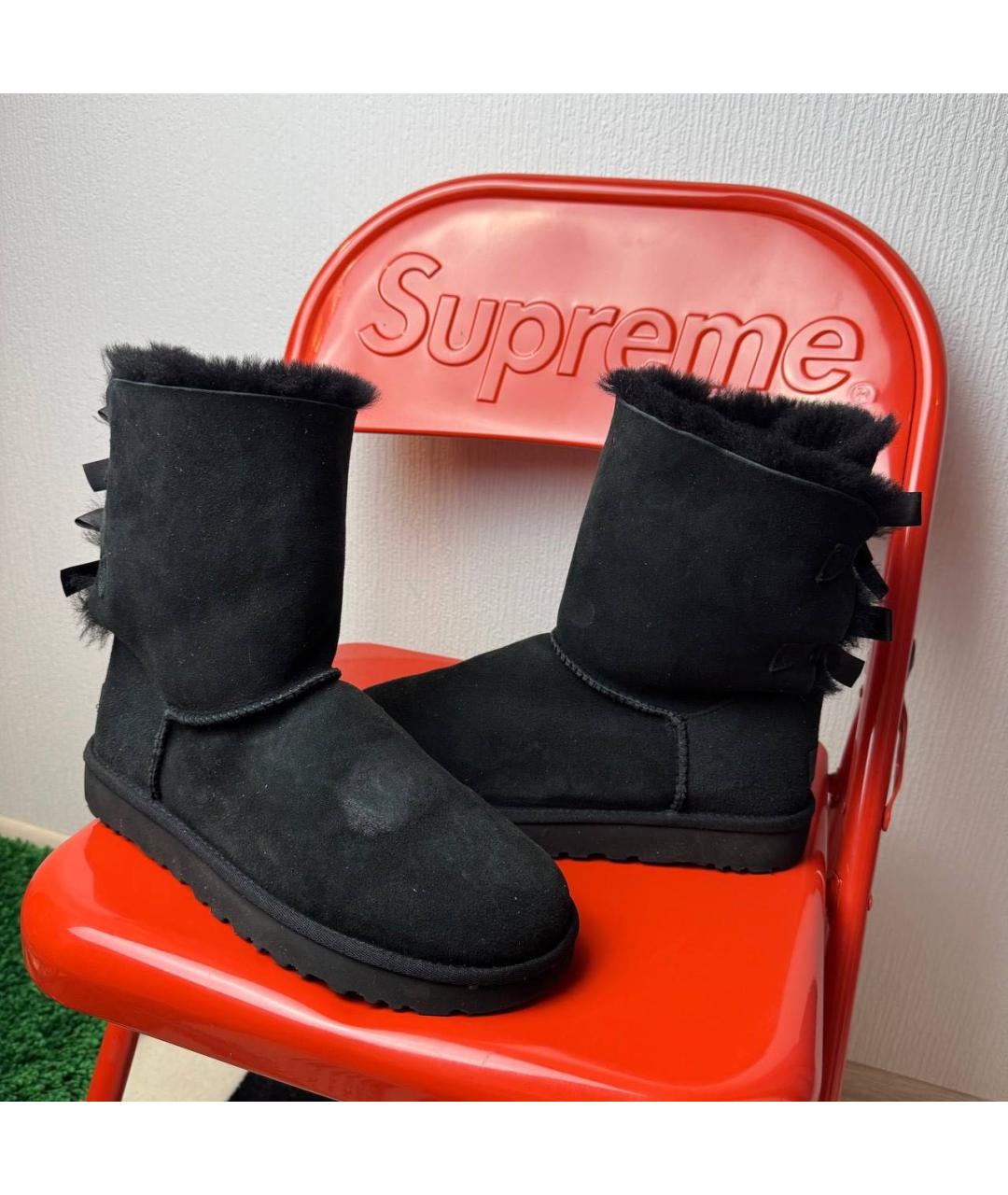 UGG AUSTRALIA Черные замшевые полусапоги, фото 2