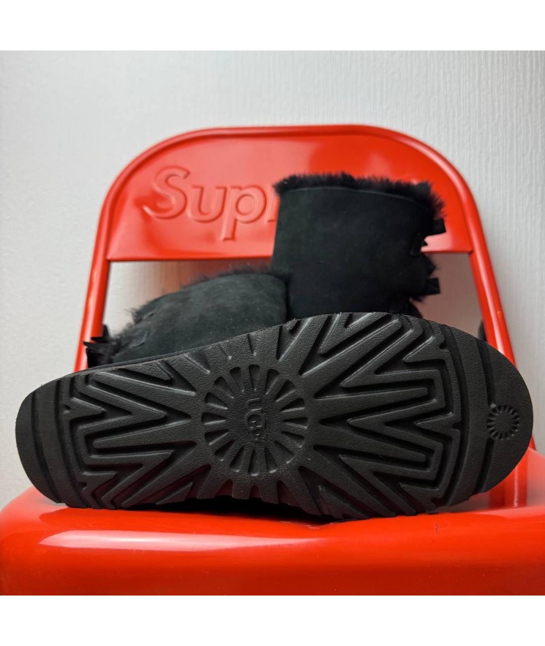 UGG AUSTRALIA Черные замшевые полусапоги, фото 5