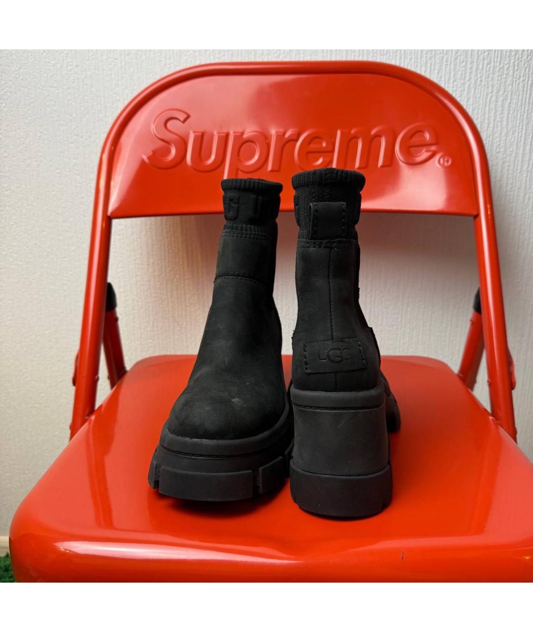 UGG AUSTRALIA Черные замшевые ботильоны, фото 4