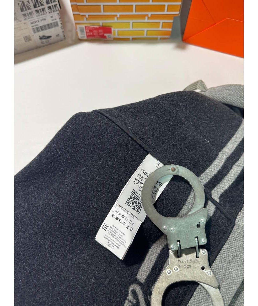 STONE ISLAND Серая шерстяная куртка, фото 6