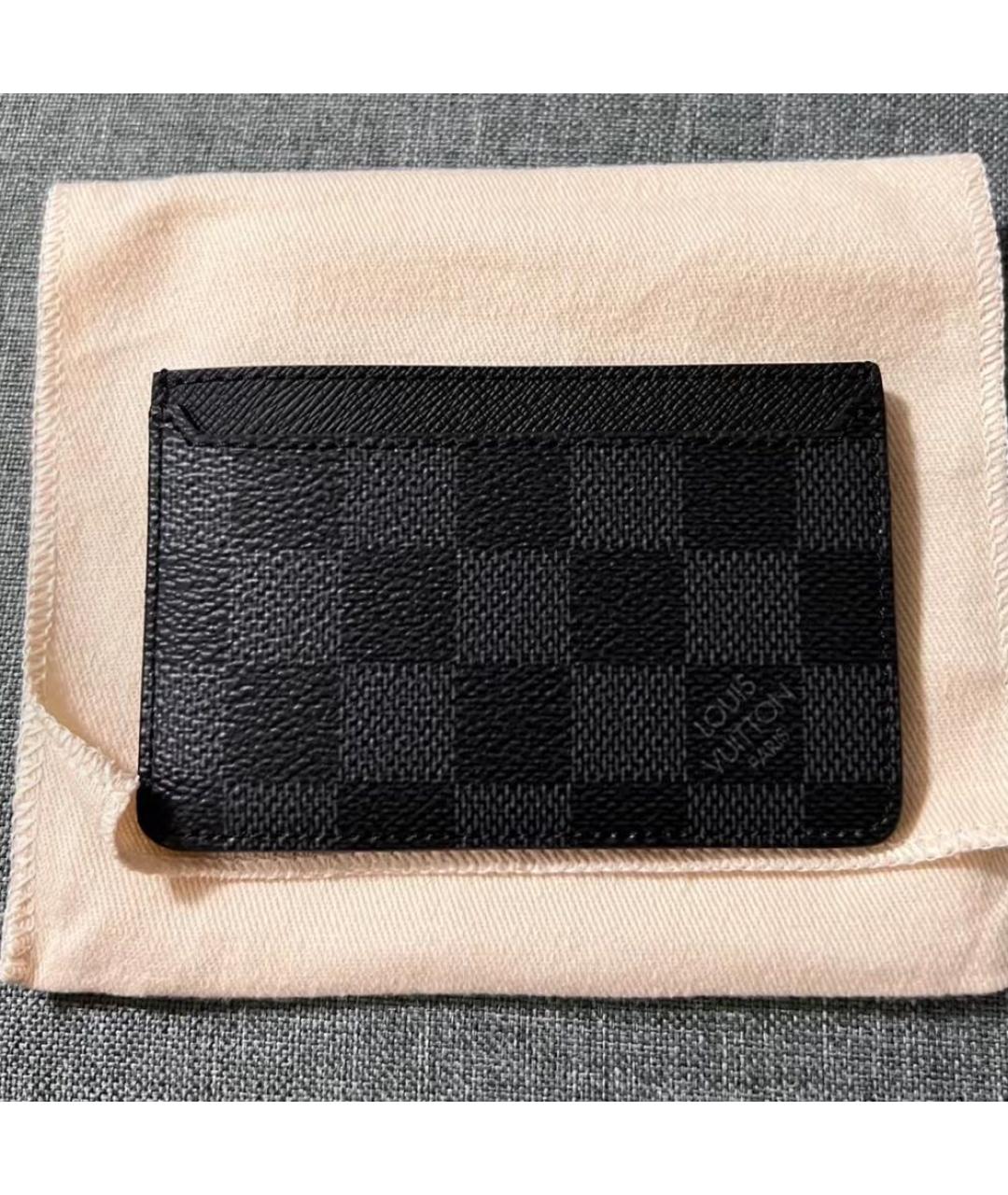 LOUIS VUITTON Черный кардхолдер, фото 3