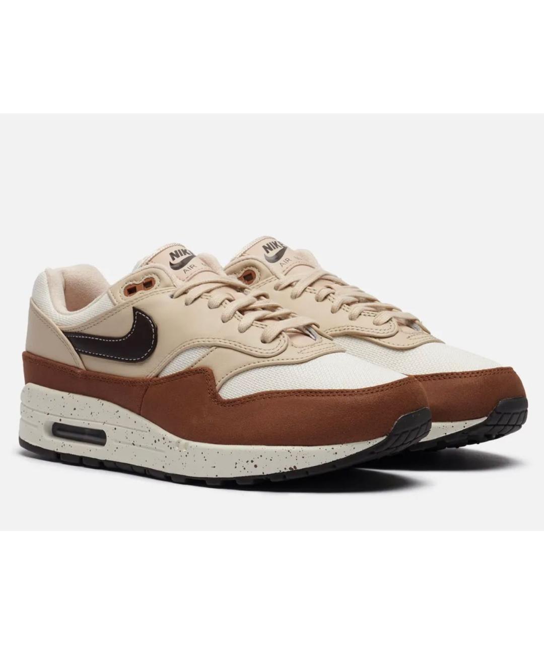 NIKE Бежевые замшевые низкие кроссовки / кеды, фото 2