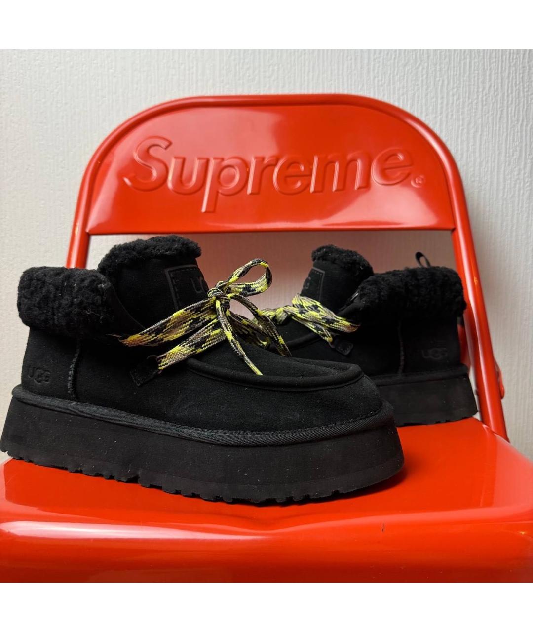 UGG AUSTRALIA Черные замшевые ботинки, фото 6