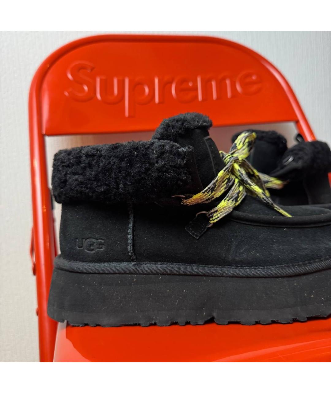 UGG AUSTRALIA Черные замшевые ботинки, фото 4