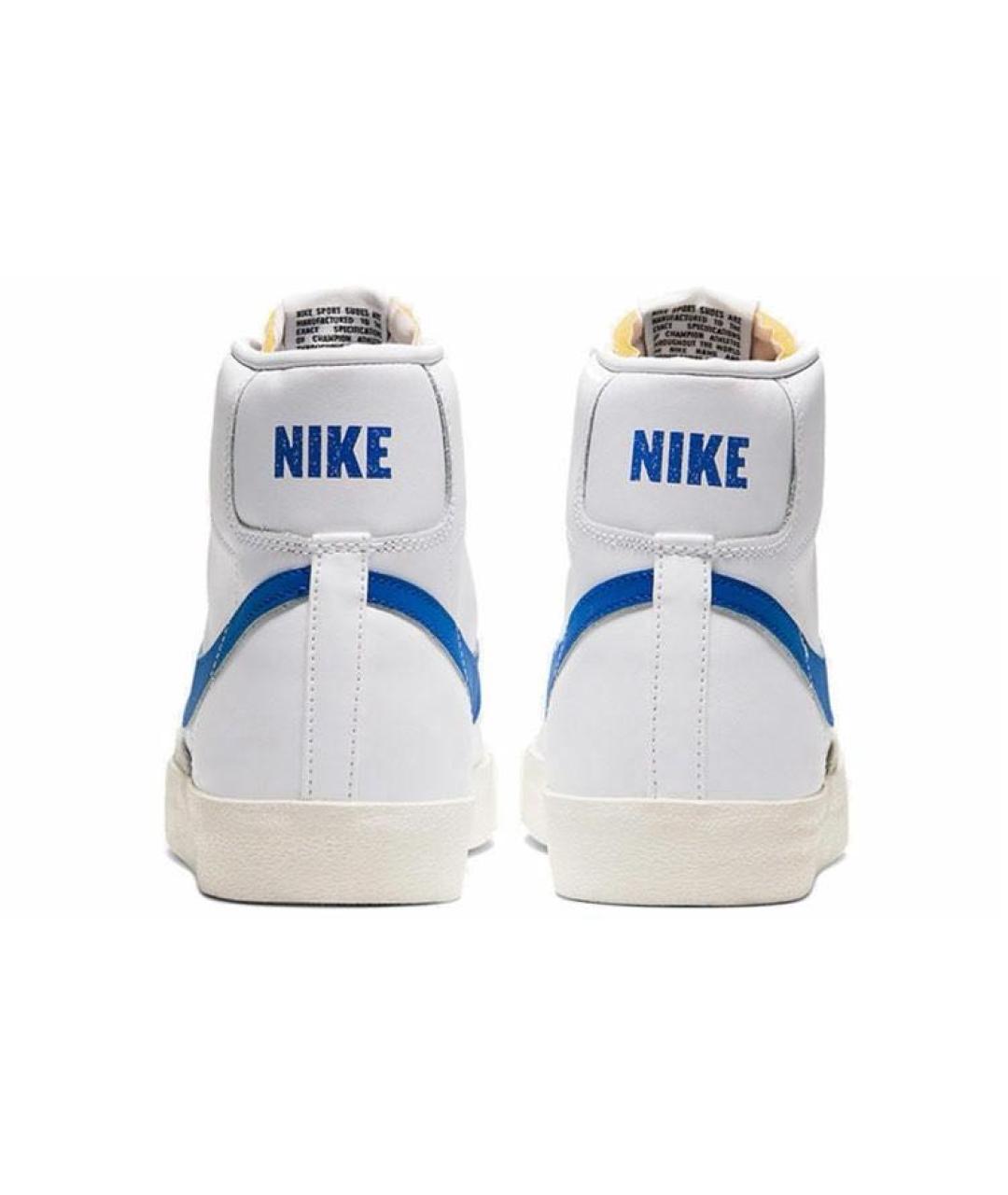 NIKE Белые кожаные высокие кроссовки / кеды, фото 4