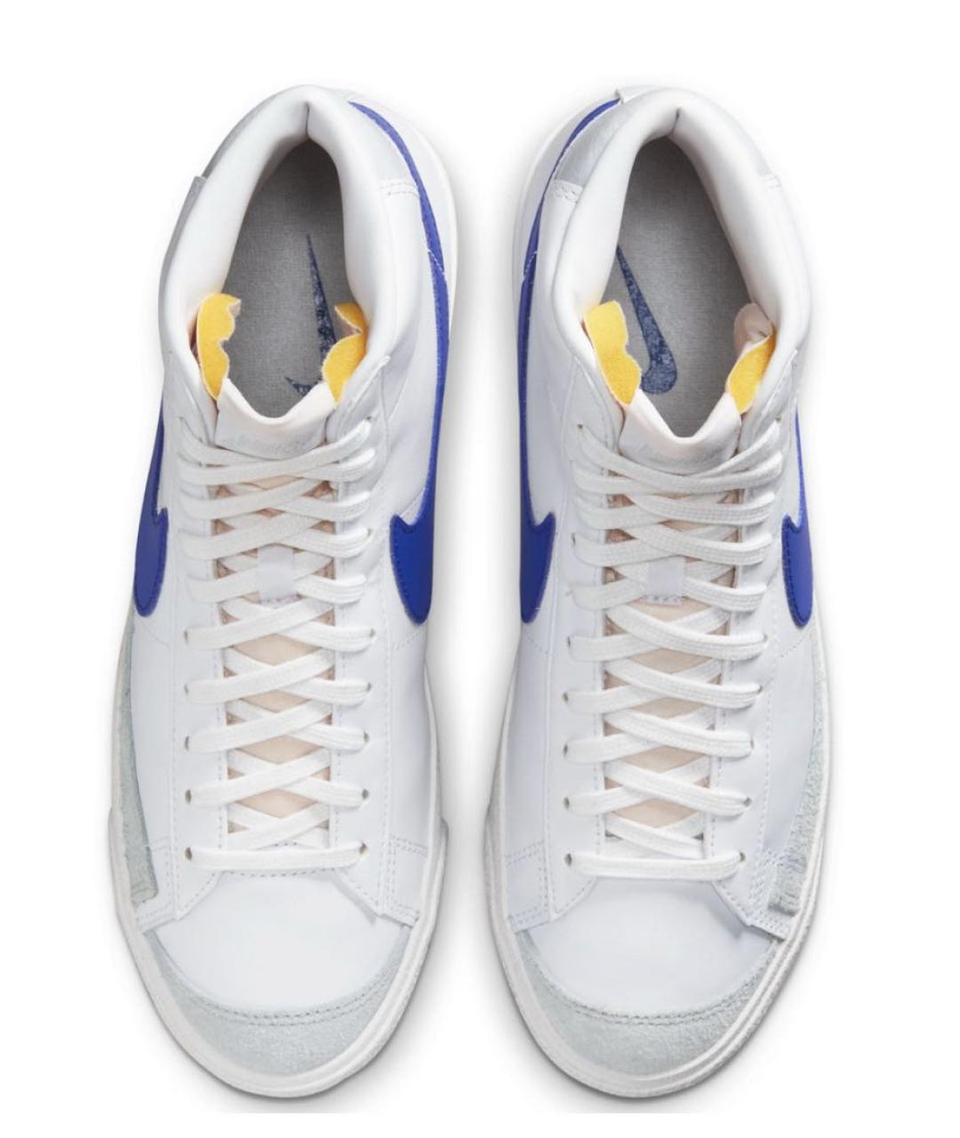 NIKE Белые кожаные высокие кроссовки / кеды, фото 3