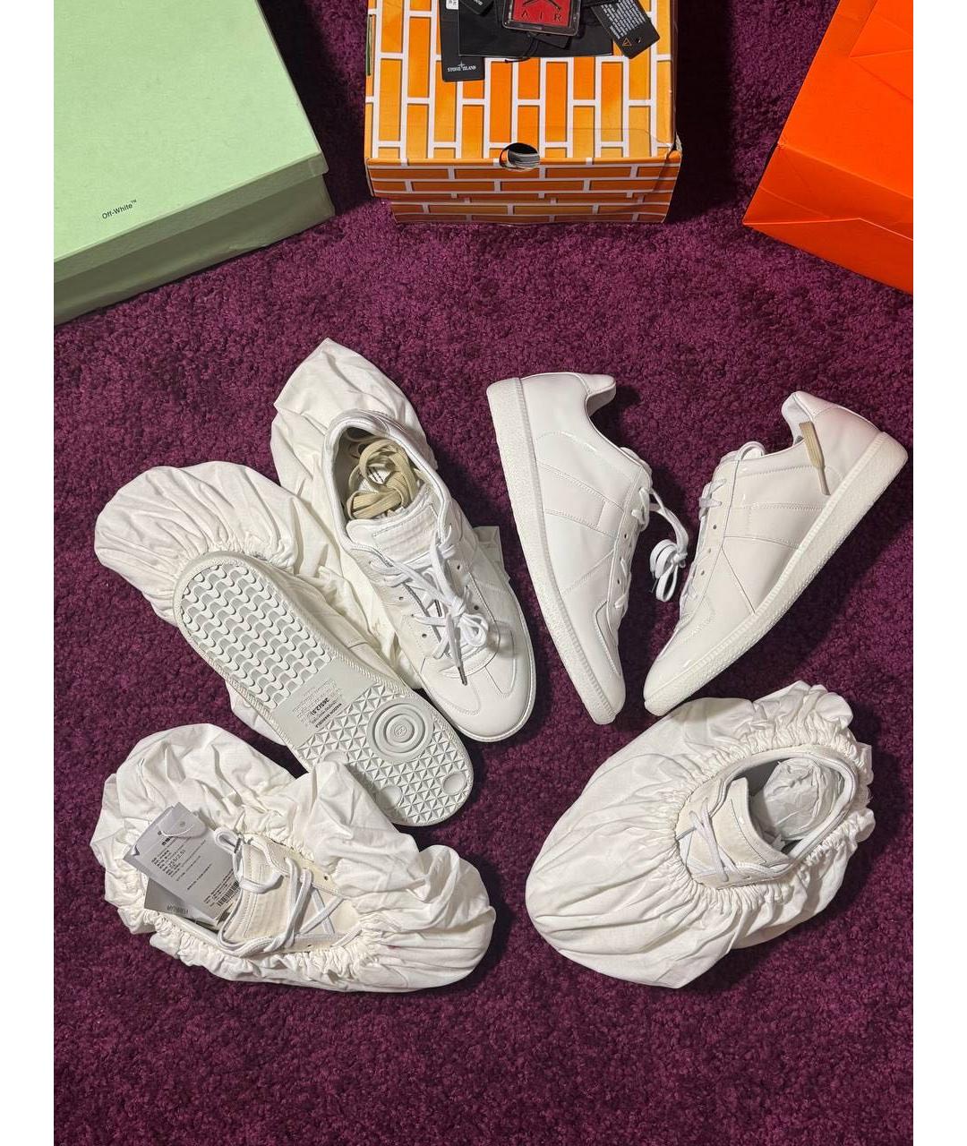 MAISON MARGIELA Белые низкие кроссовки / кеды, фото 3