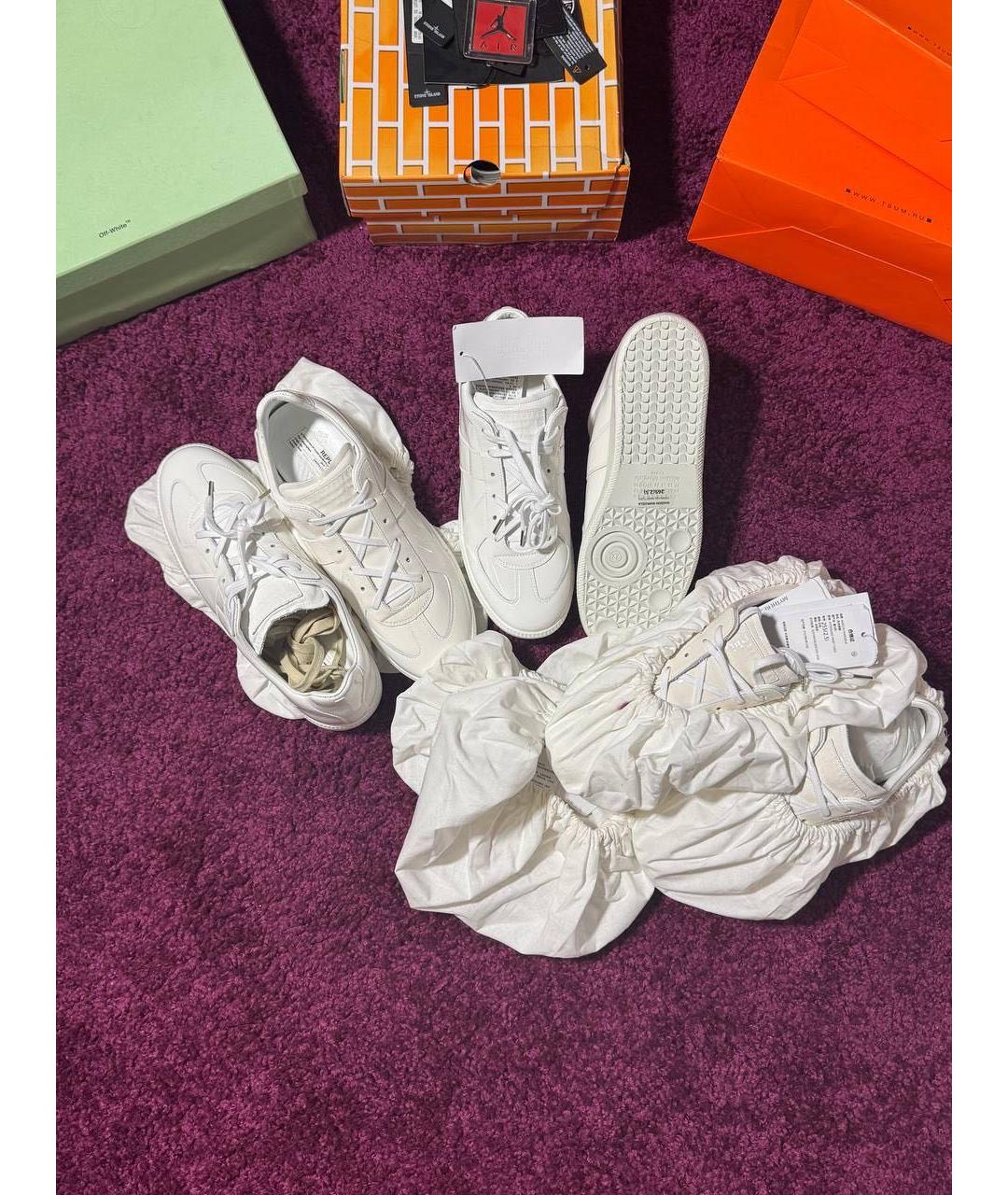 MAISON MARGIELA Белые низкие кроссовки / кеды, фото 2