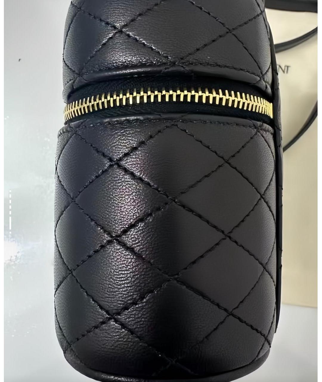 SAINT LAURENT Черная кожаная сумка через плечо, фото 3