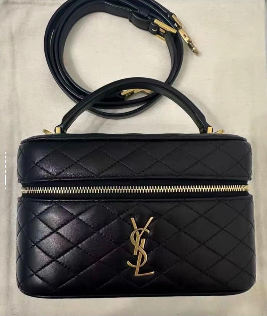 SAINT LAURENT Черная кожаная сумка через плечо, фото 2