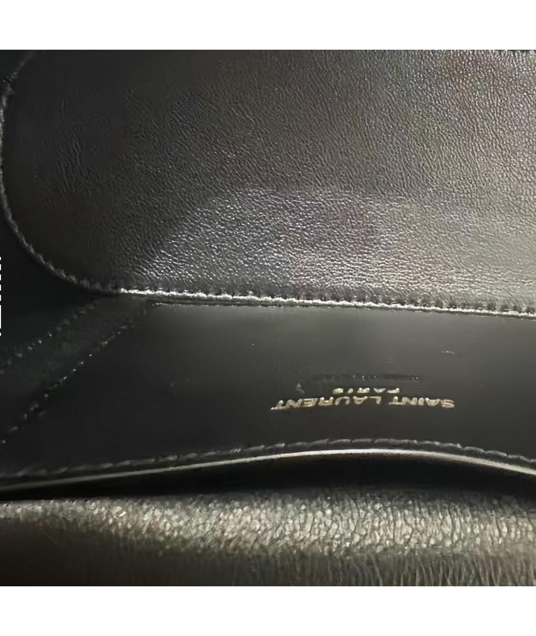 SAINT LAURENT Черная кожаная сумка через плечо, фото 5