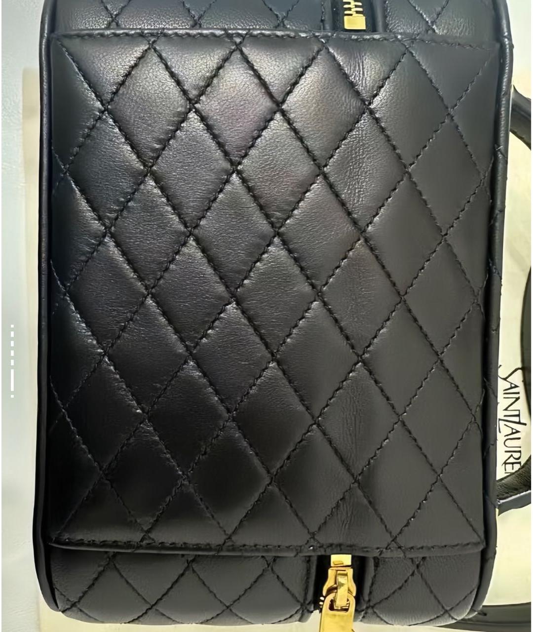 SAINT LAURENT Черная кожаная сумка через плечо, фото 4