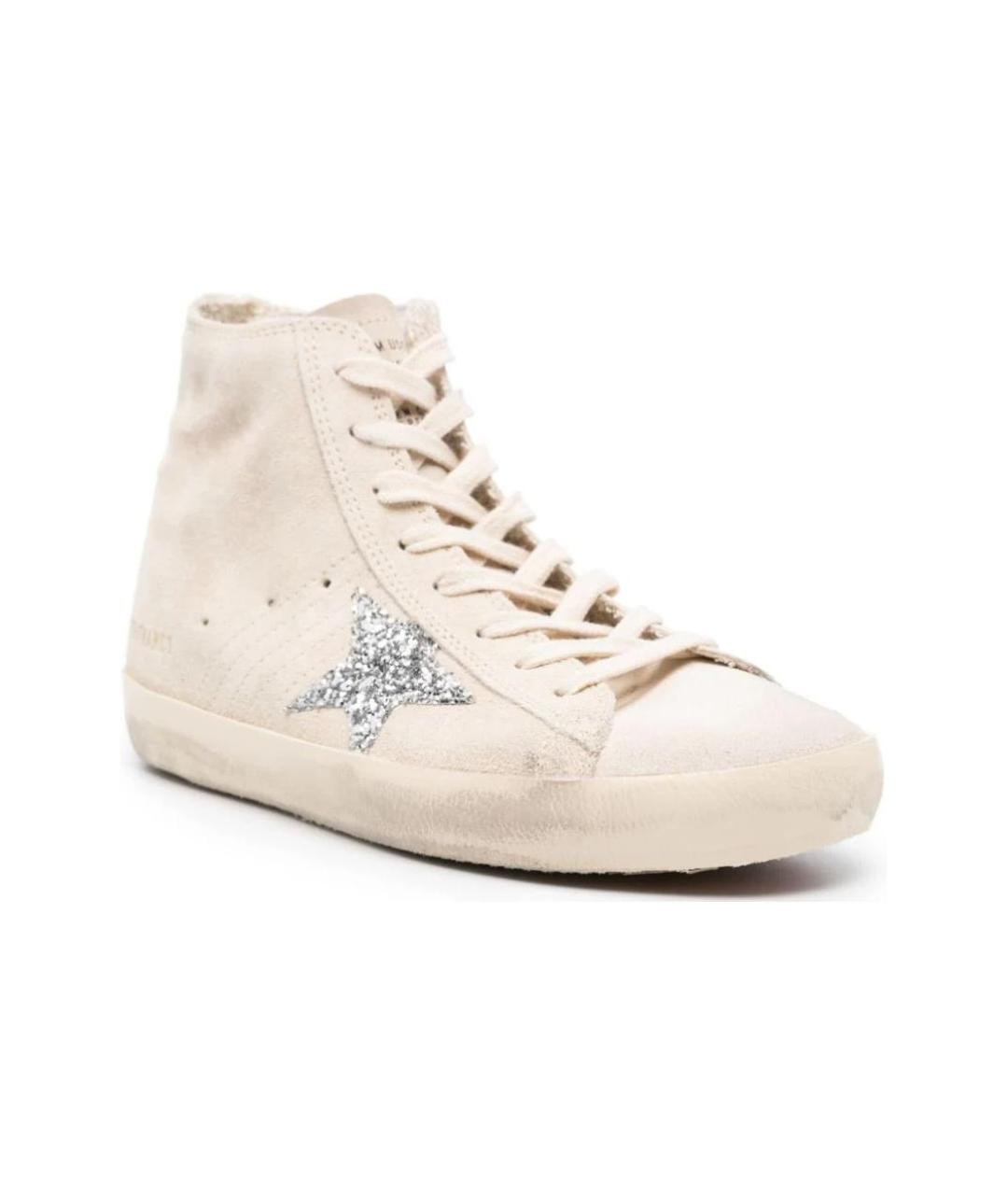 GOLDEN GOOSE DELUXE BRAND Бежевые замшевые кроссовки, фото 3
