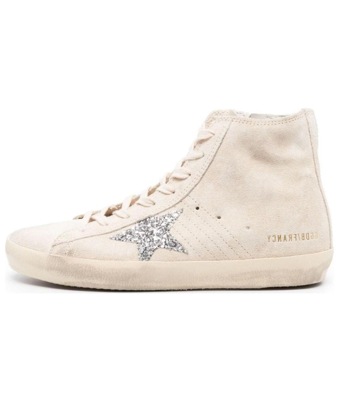 GOLDEN GOOSE DELUXE BRAND Бежевые замшевые кроссовки, фото 2