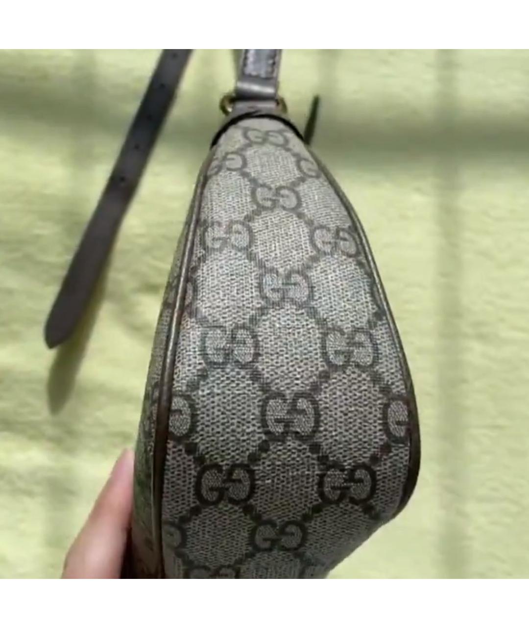 GUCCI Бежевая тканевая сумка через плечо, фото 3