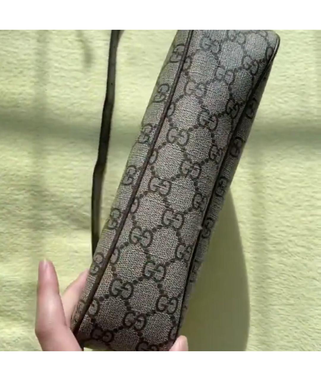 GUCCI Бежевая тканевая сумка через плечо, фото 4