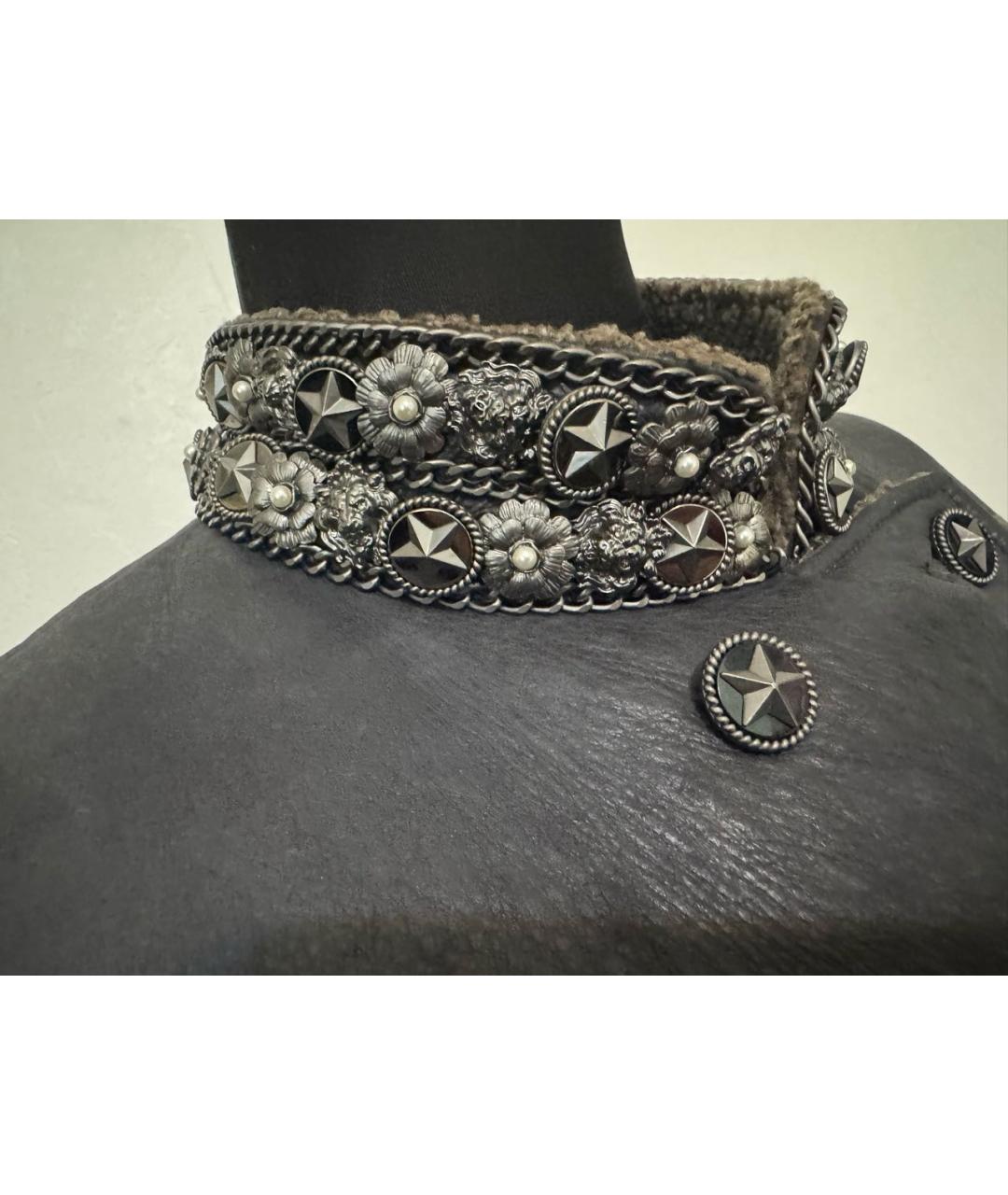 CHANEL Антрацитовая меховая дубленка, фото 4