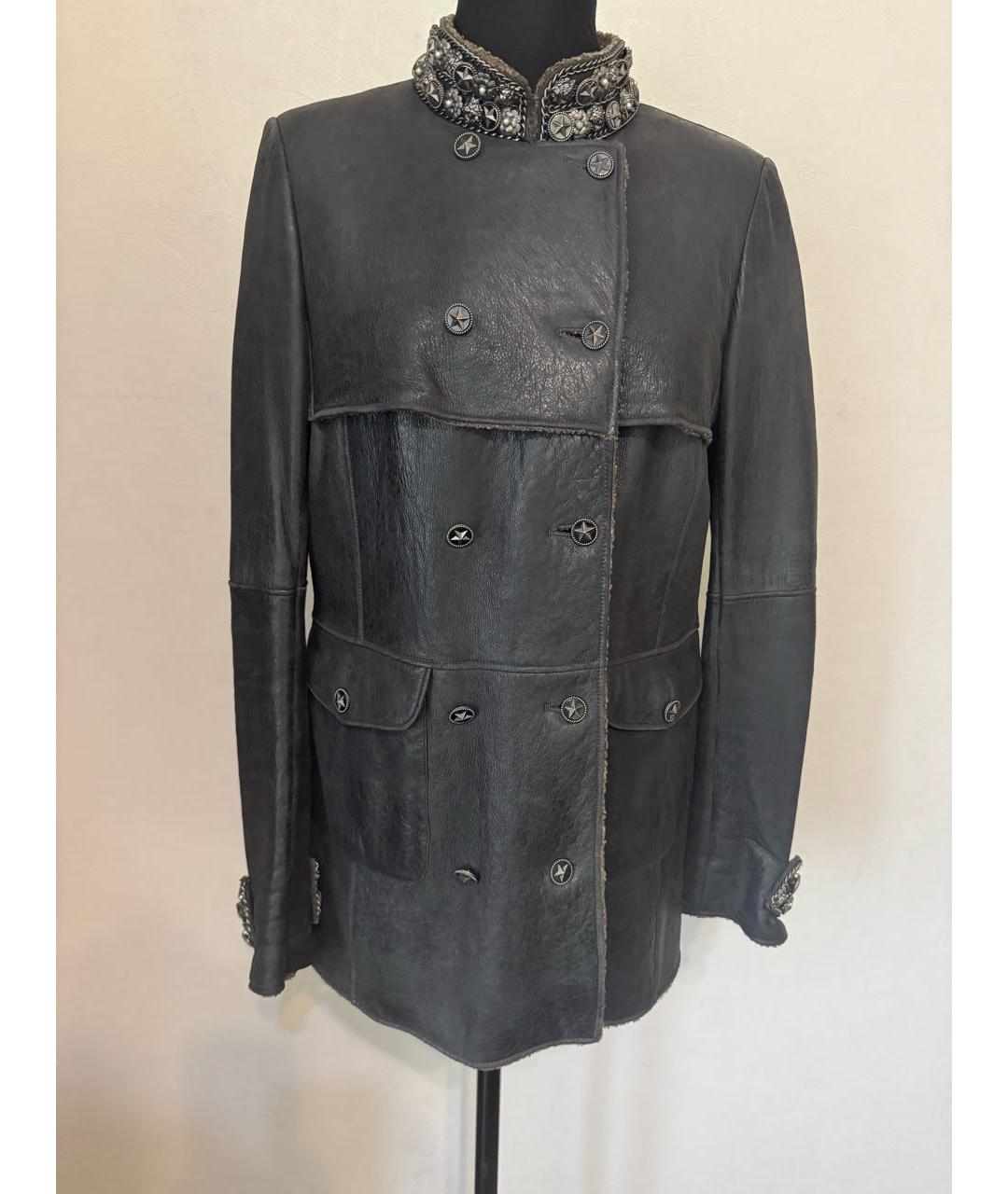 CHANEL Антрацитовая меховая дубленка, фото 9