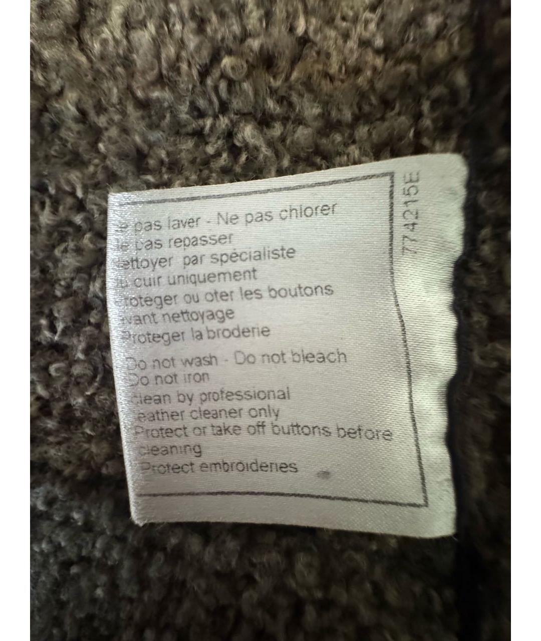 CHANEL Антрацитовая меховая дубленка, фото 6