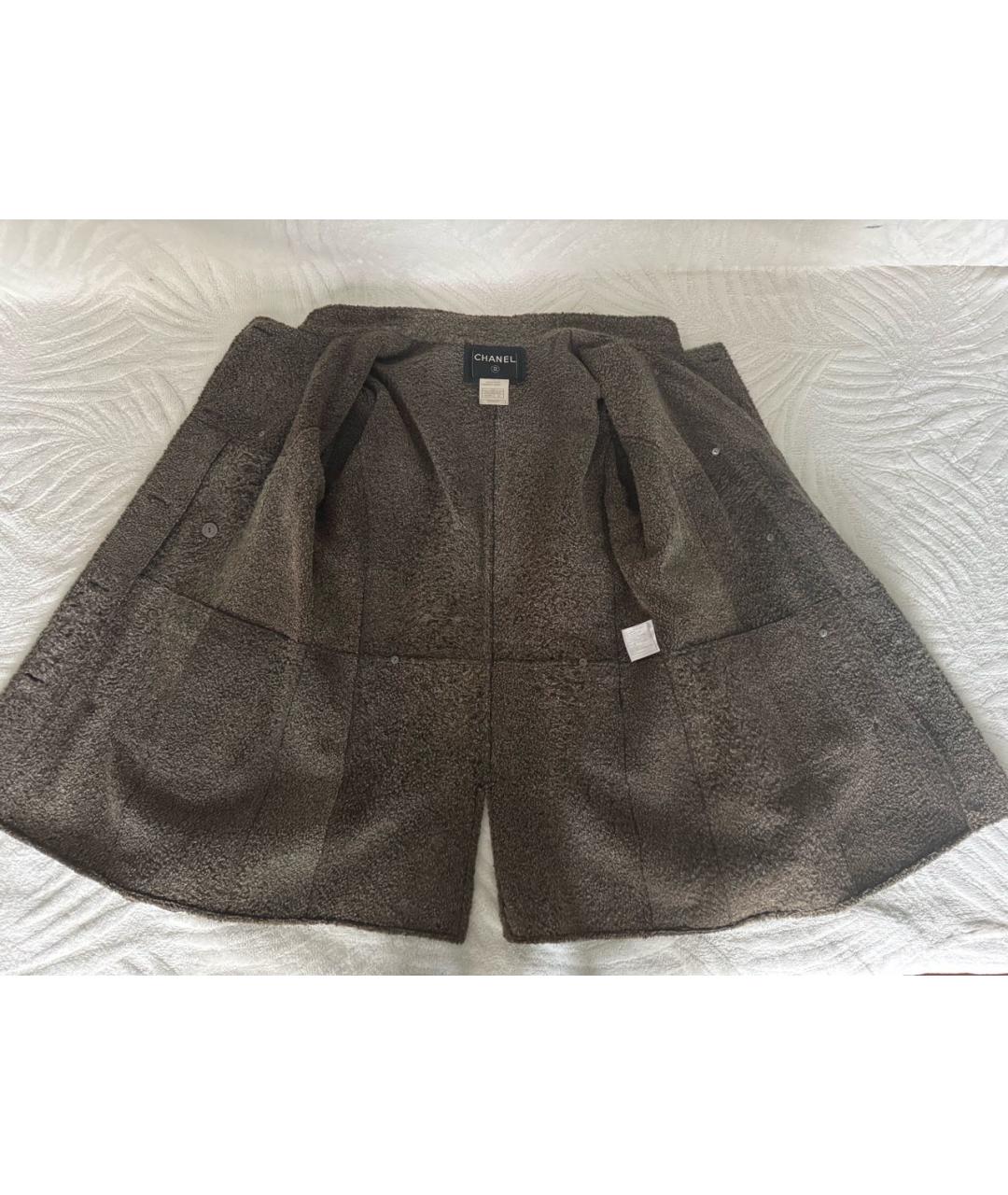 CHANEL Антрацитовая меховая дубленка, фото 5