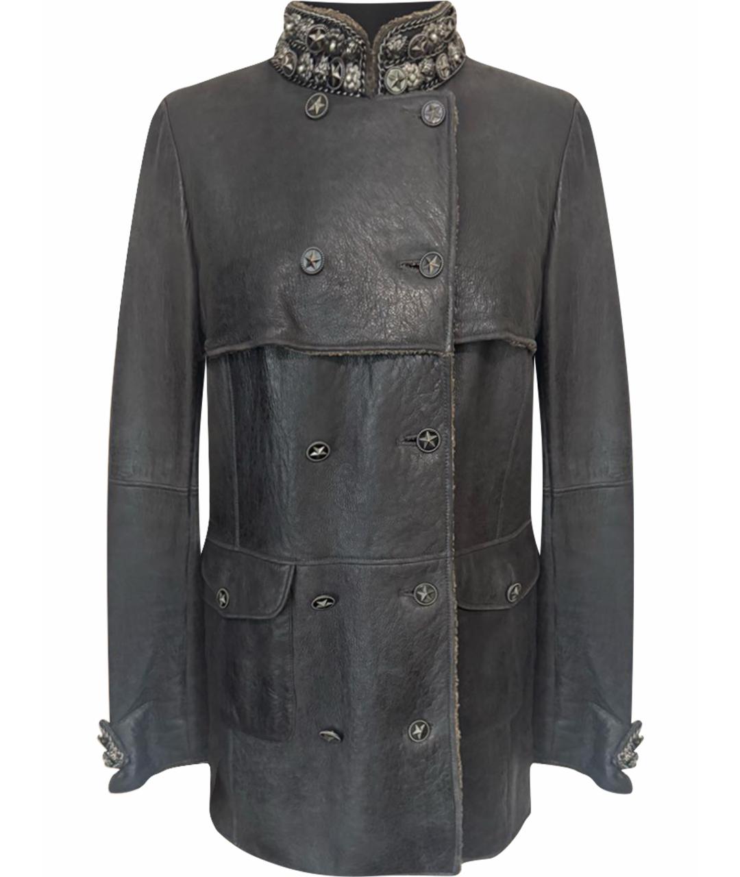 CHANEL Антрацитовая меховая дубленка, фото 1